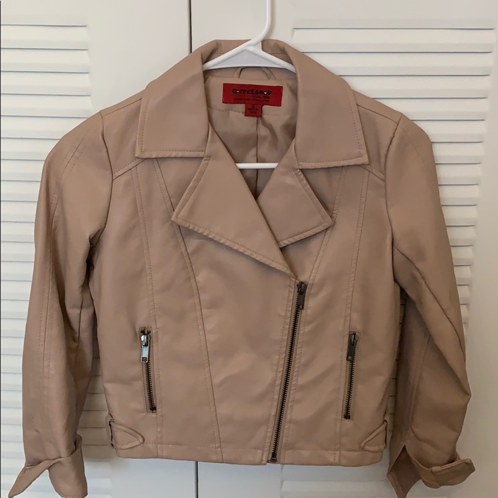 Girls pink motorcycle jacket size S